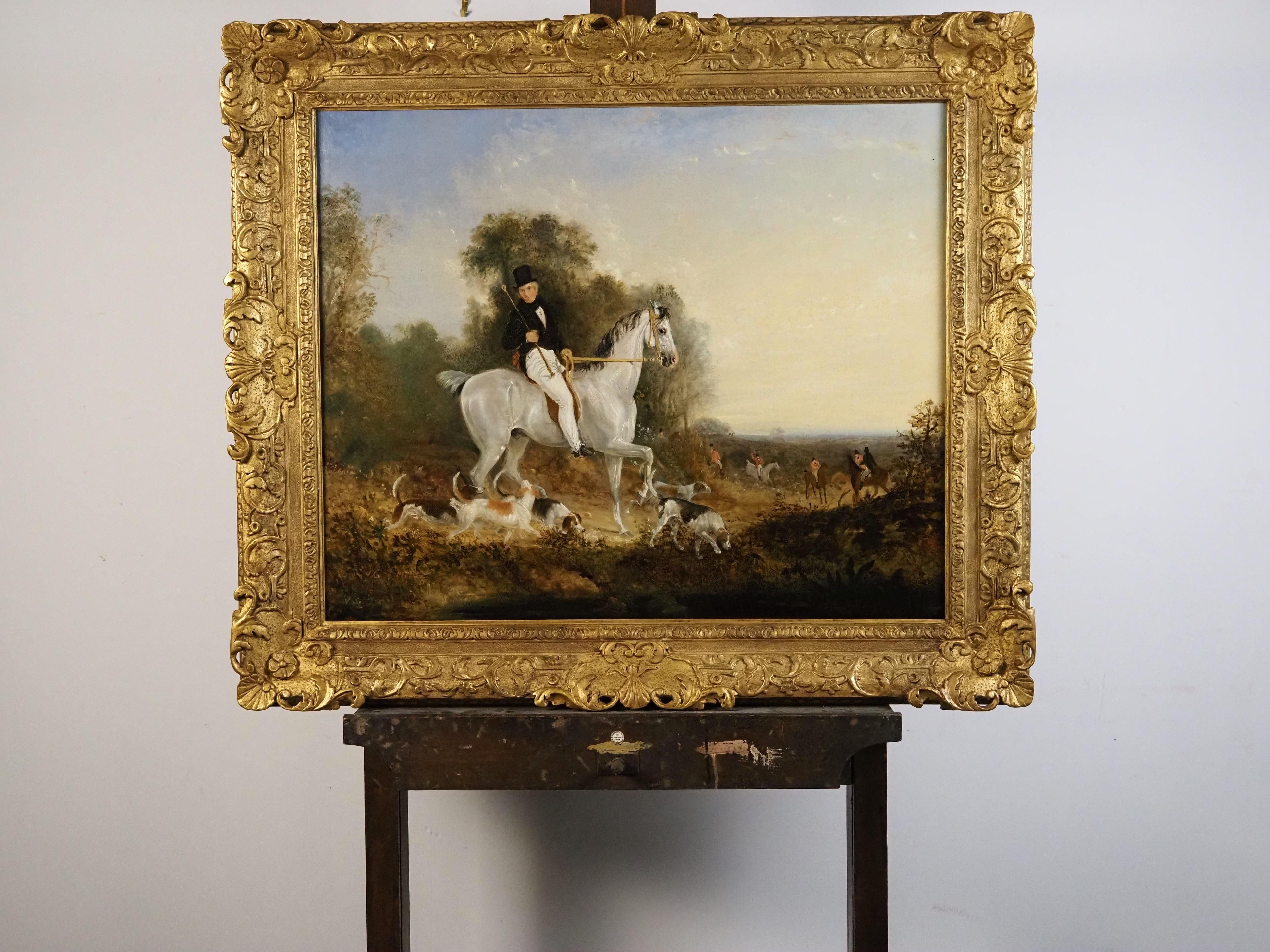 Herr Ward auf Quicksilver, die Jagd nach (Viktorianisch), Painting, von Richard Barrett Davis