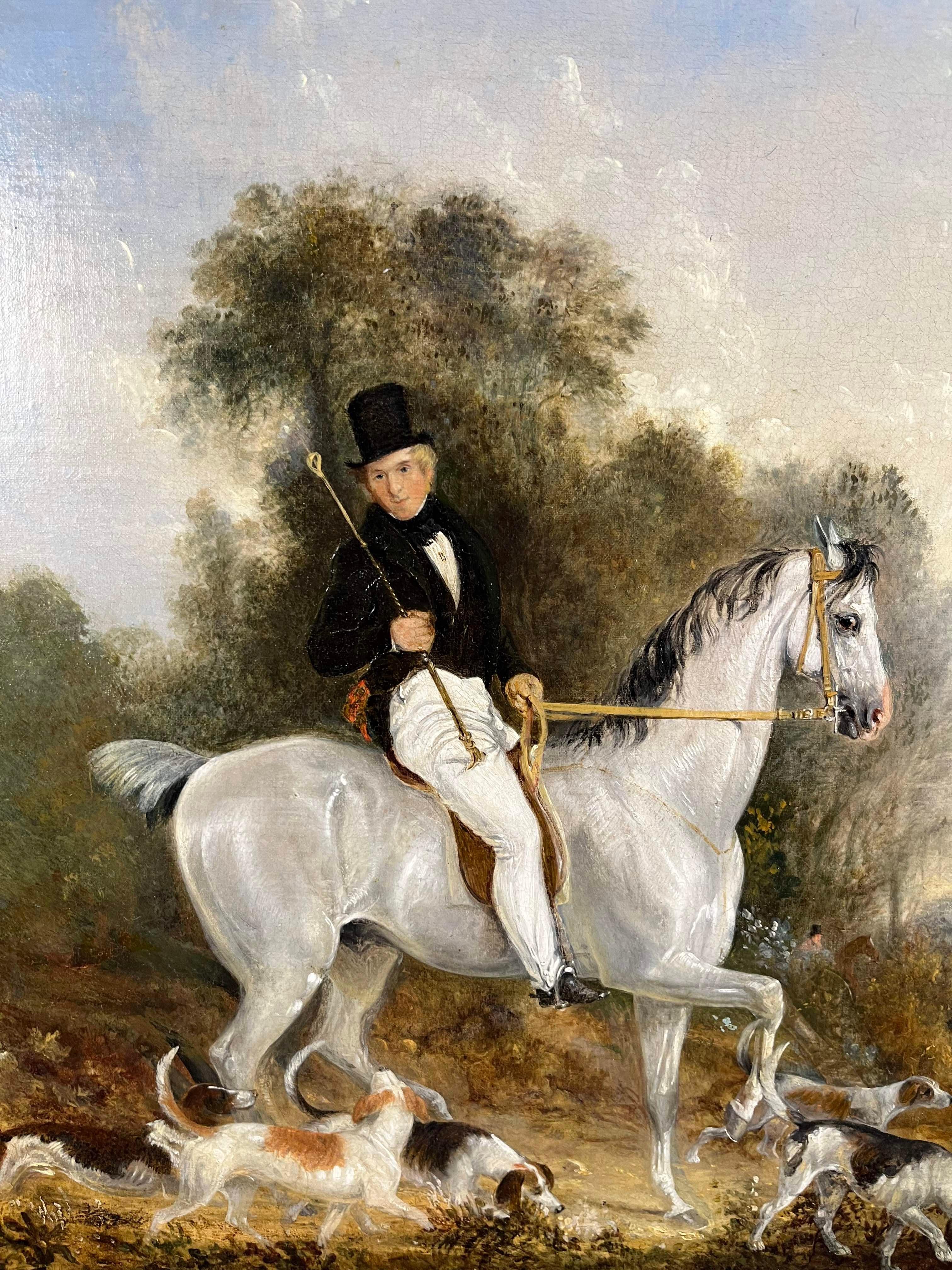 Richard Barrett Davis (1782-1854)
M. Ward sur Quicksilver
Huile sur toile
Taille de la toile - 25 x 30 pouces

Provenance
avec Ackermann & Son, Londres ;
où il a été acheté par le propriétaire actuel. 

Né à Watford, ce peintre était le fils d'un