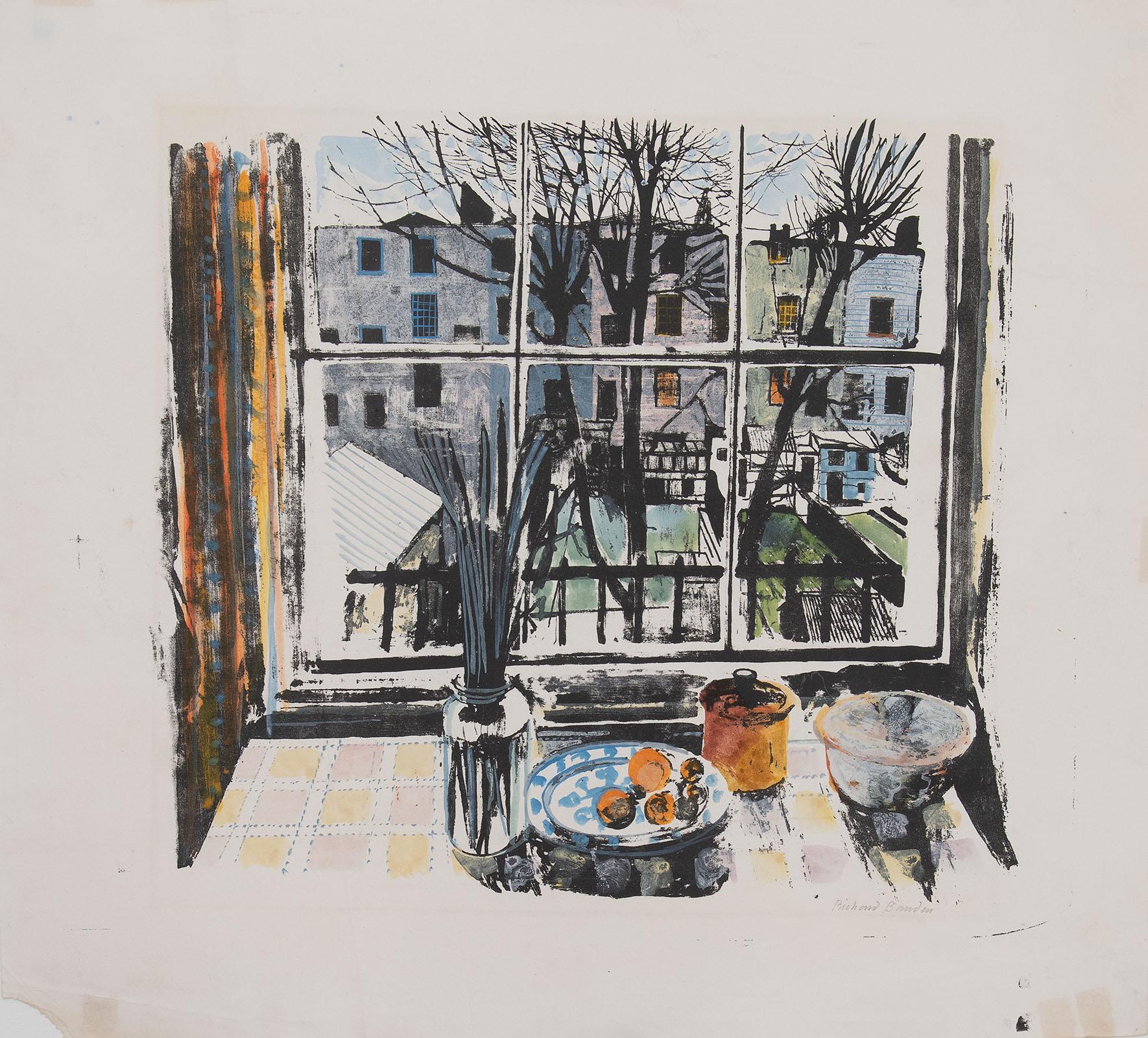 Richard Bawden Interior Painting - Untitled. (View from a window)