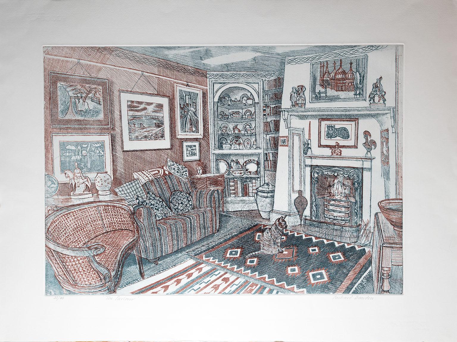 Richard Bawden Interior Print – Die Stube