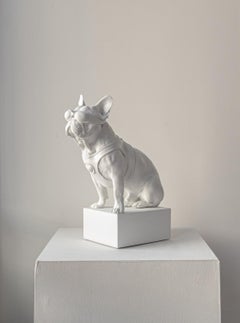 Sculpture de bouledogue faite à la main, « Beach Bully »