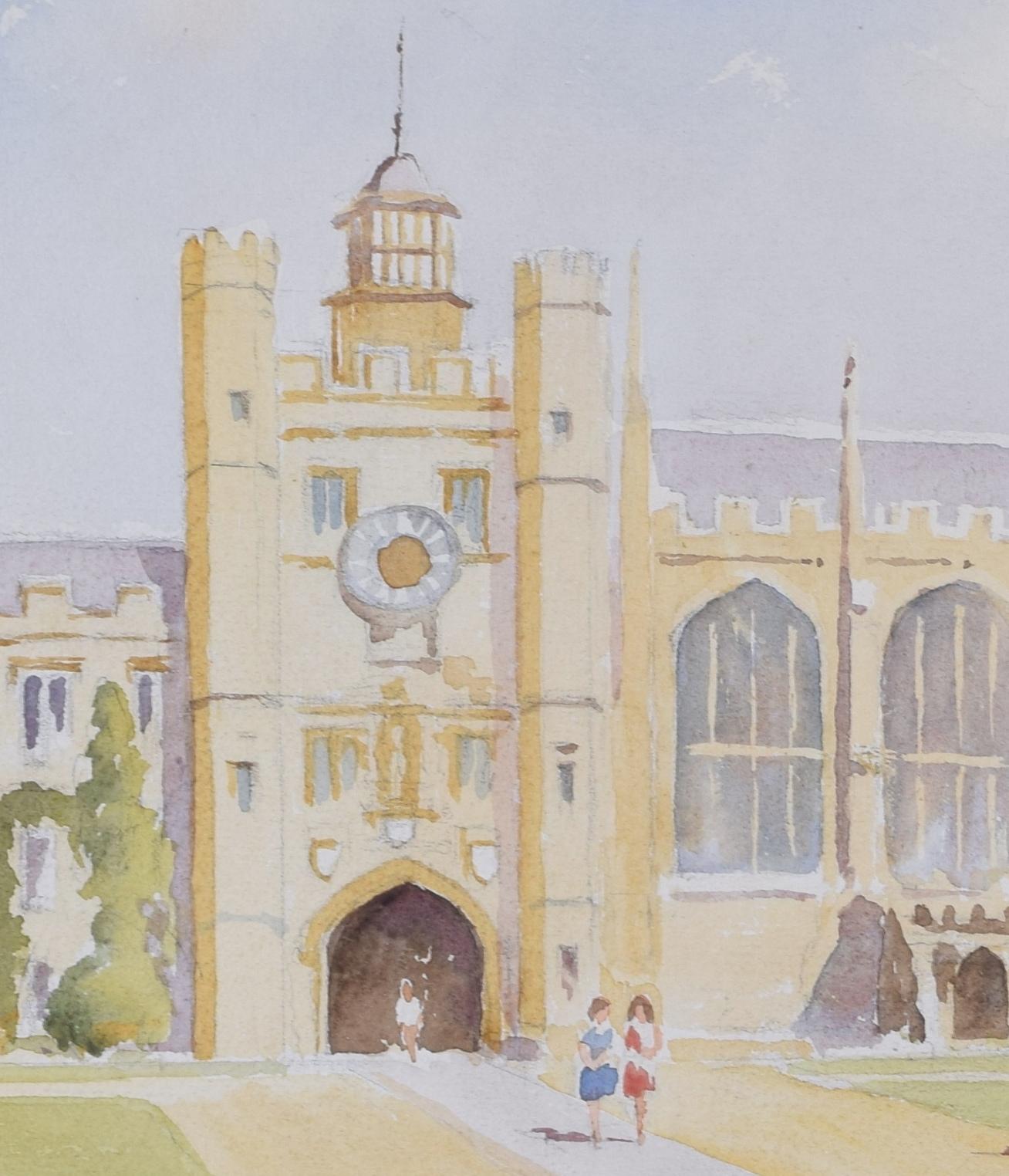 Eau-forte de Richard Beer pour Brasenose College, Oxford, années 1960 en vente 2