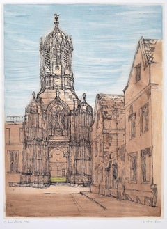 Christ Church, Oxford, Radierung von Richard Beer, 1965