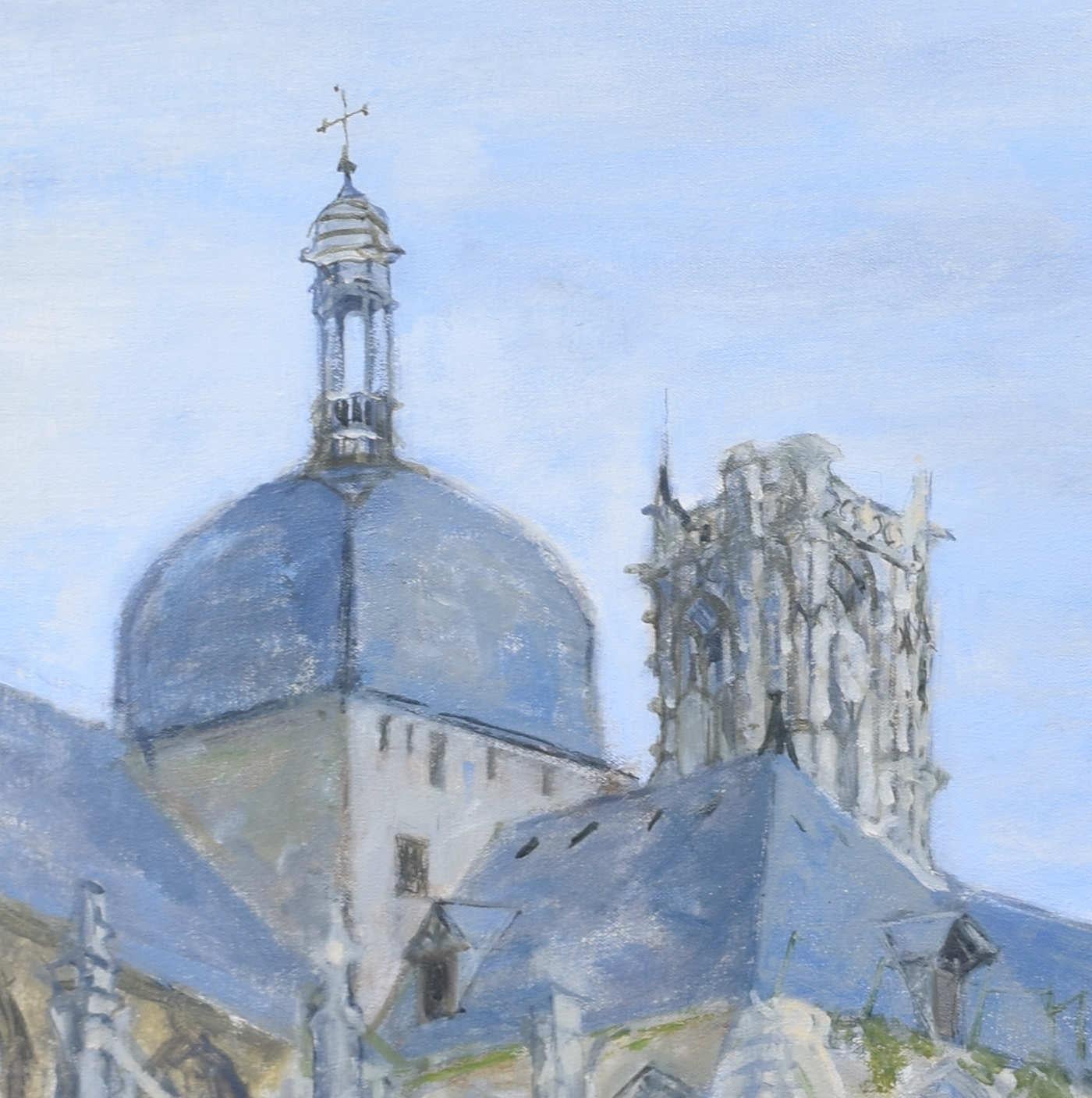 Dieppe, France Saint-Jacques' Church painting by Richard Beer For Sale 1