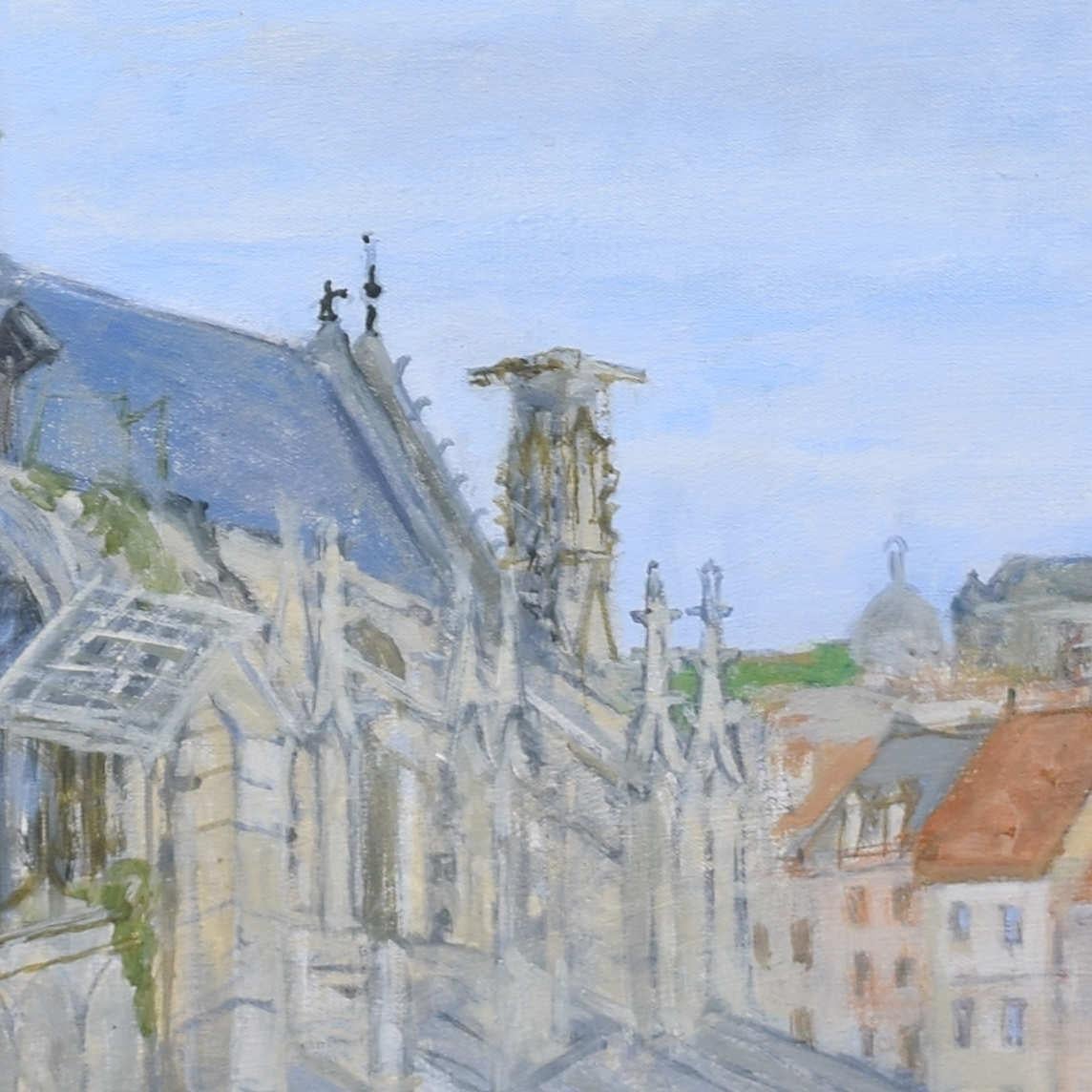 Dieppe, France Saint-Jacques' Church painting by Richard Beer For Sale 3