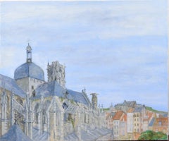 Vintage Dieppe, France Saint-Jacques' Church painting by Richard Beer