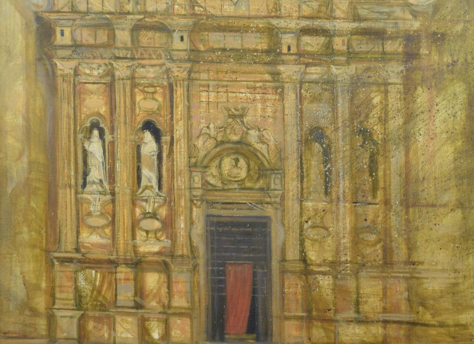 Lecce Cathedral, Puglia painting by Richard Beer For Sale 1