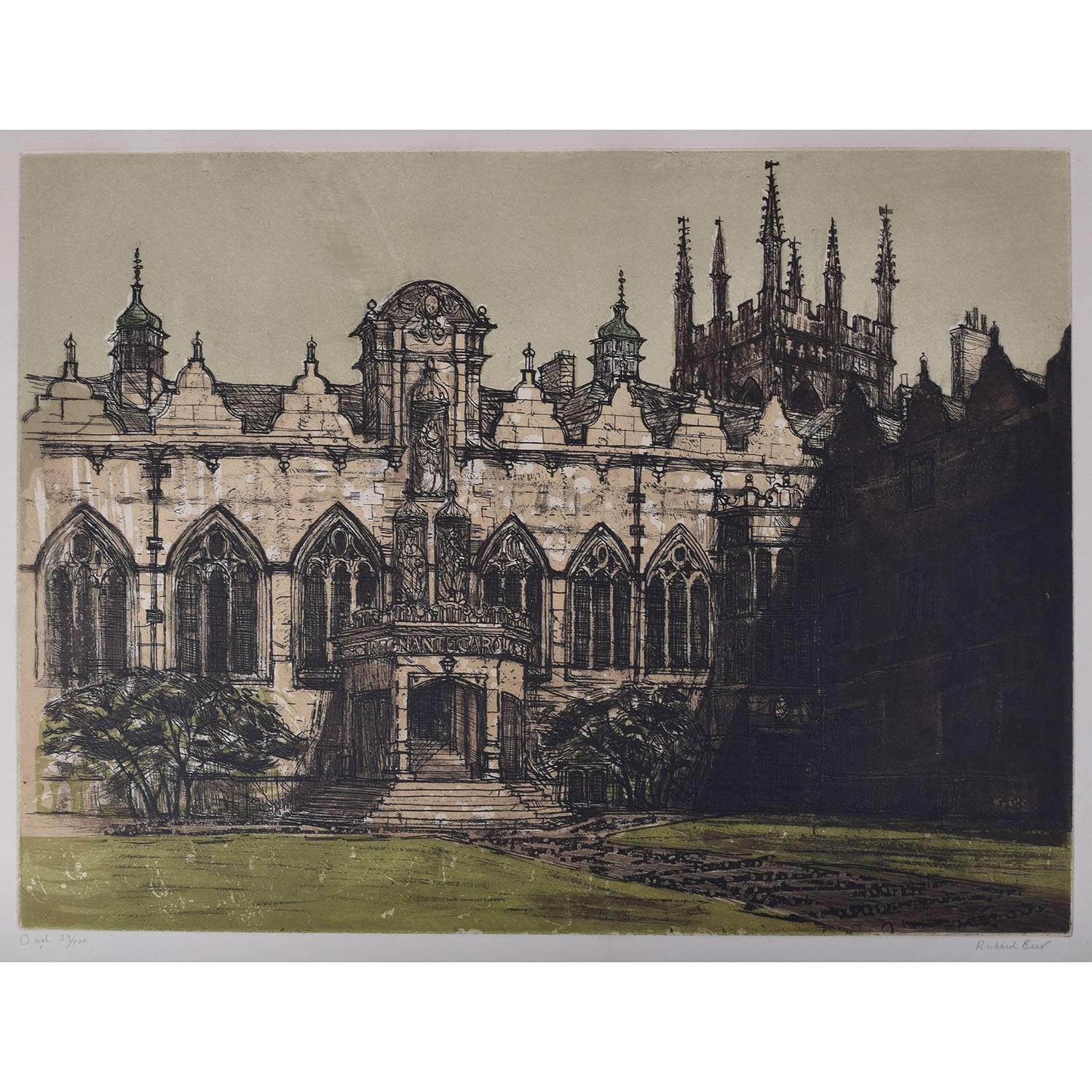 To see our other views of Oxford and Cambridge, scroll down to "More from this Seller" and below it click on "See all from this Seller" - or send us a message if you cannot find the view you want.

Richard Beer (1928 - 2017)
Oriel College,