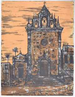 Richard Beer Piazza Armerina II etching and aquatint (pink version) 