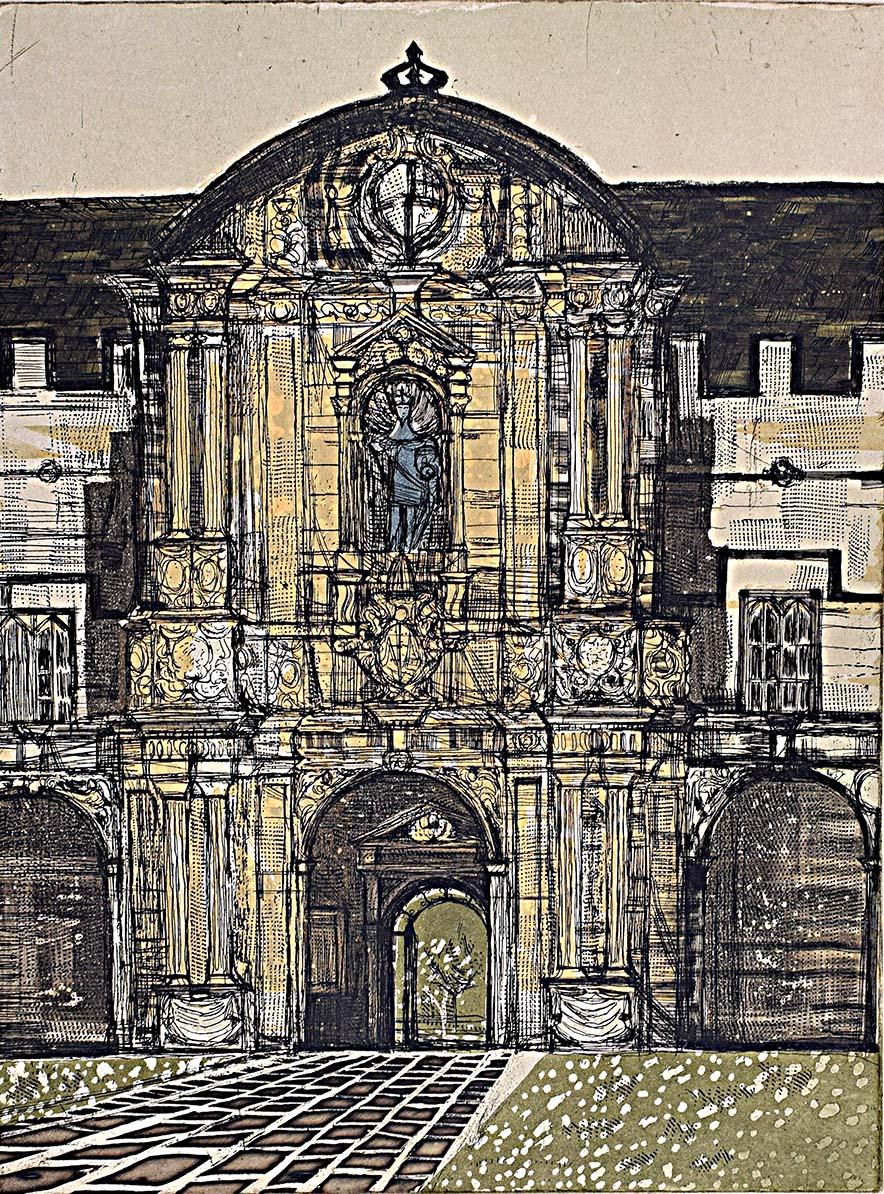 St John's College, Oxford etching by Richard Beer For Sale 1