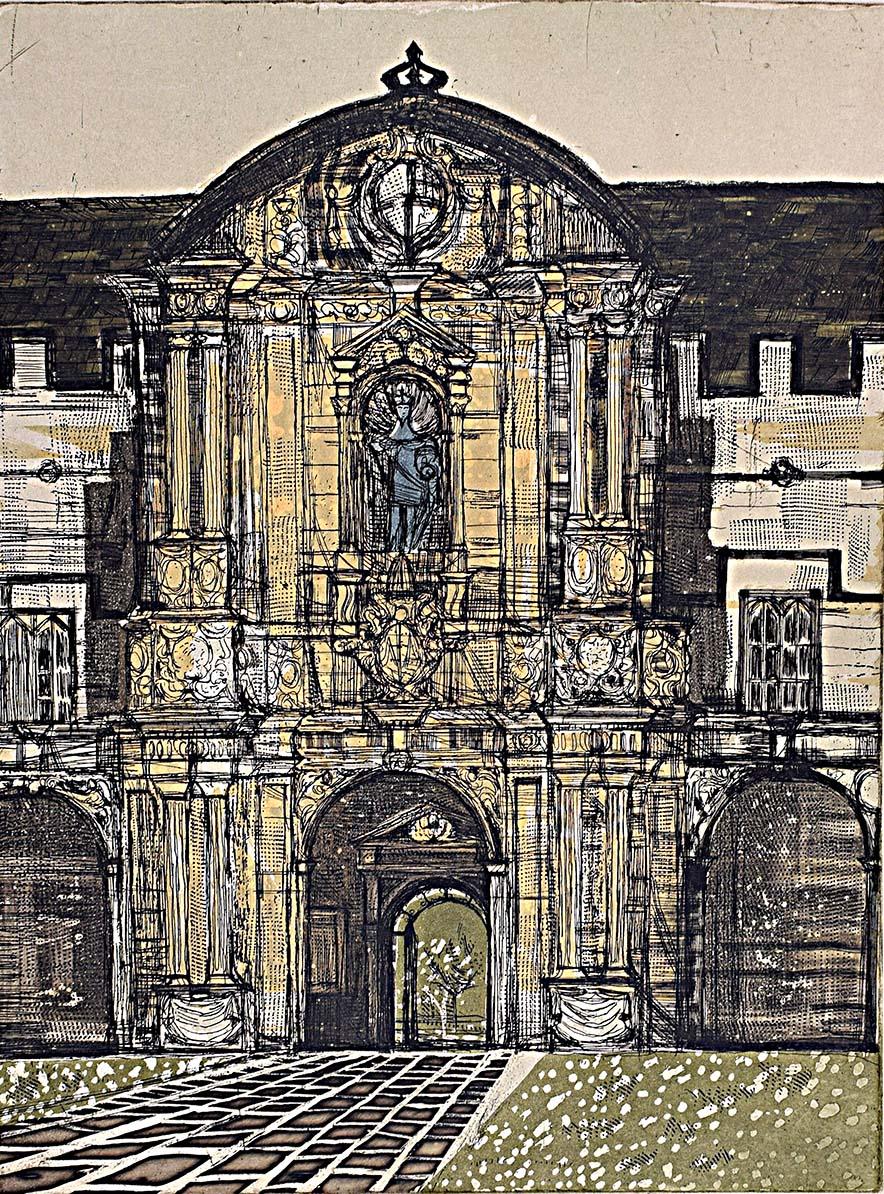 St. Johns College, Oxford, incisione di Richard Beer in vendita 1