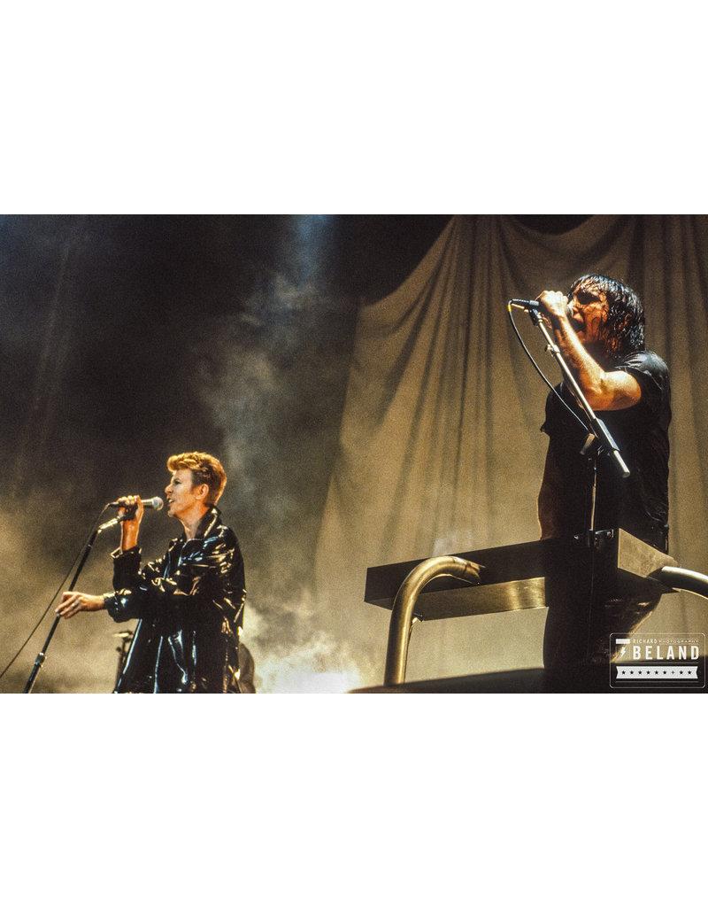 Richard Beland Portrait Photograph - David Bowie & Trent Reznor/ Nine Inch Nails - Skytent, Toronto 1995