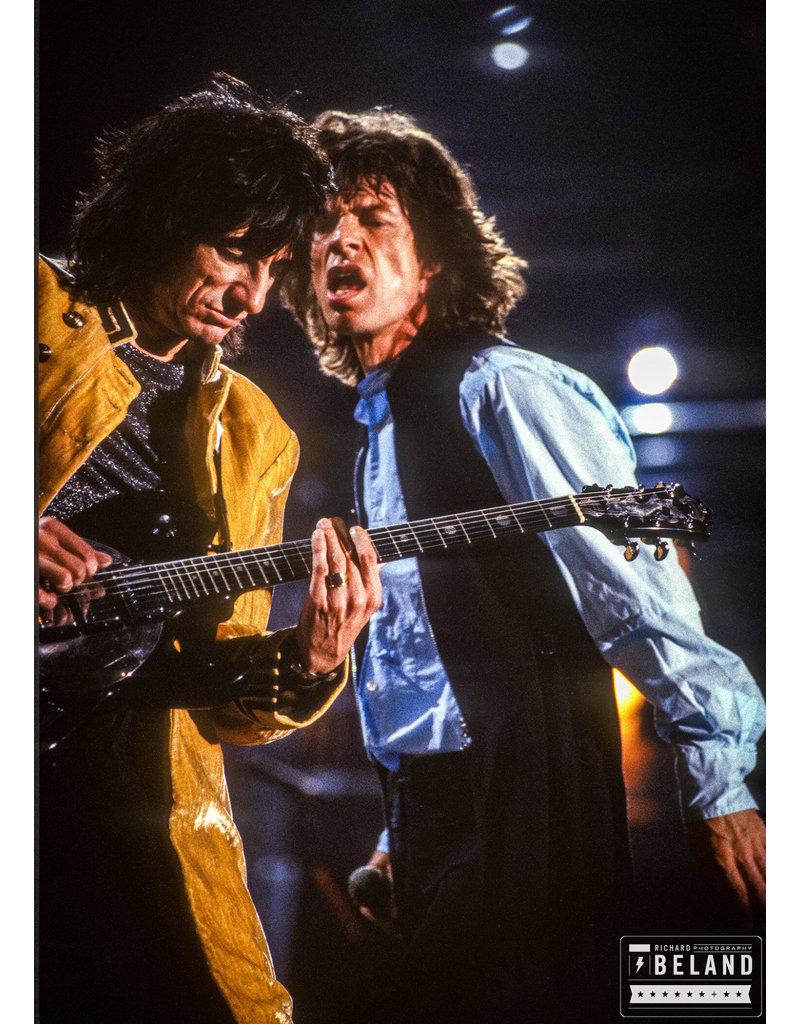 Richard Beland Color Photograph - Ron Wood and Mick Jagger, Rolling Stones - Soldier Field, Chicago