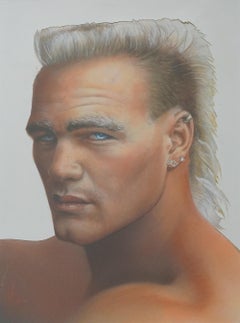 Pop Art portrait of Actor Brian Bosworth for Andy Warhol’s Interview Magazine