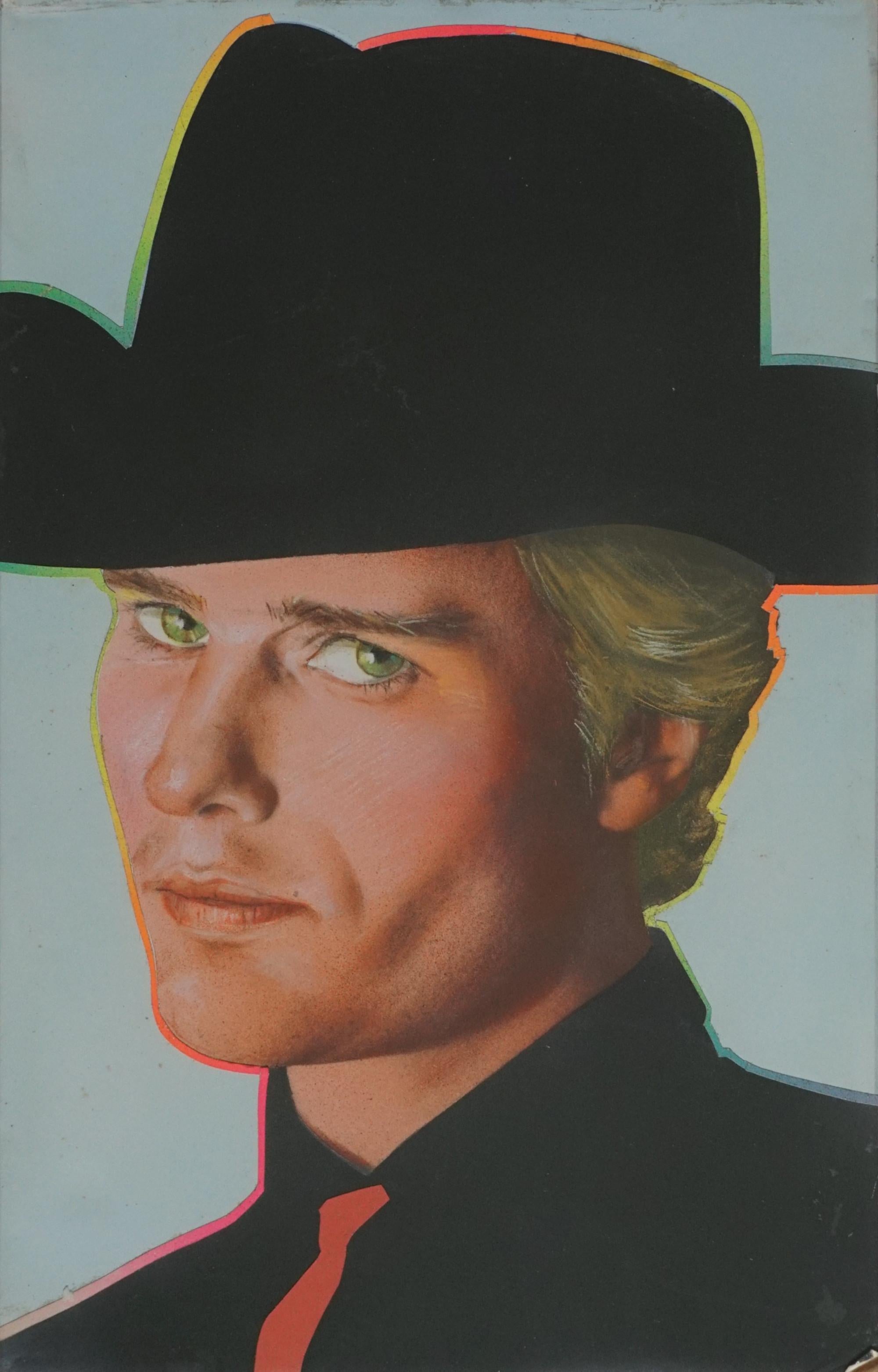 Richard Bernstein Portrait Painting - Pop Art portrait of Actor John Savage for Andy Warhol’s Interview Magazine