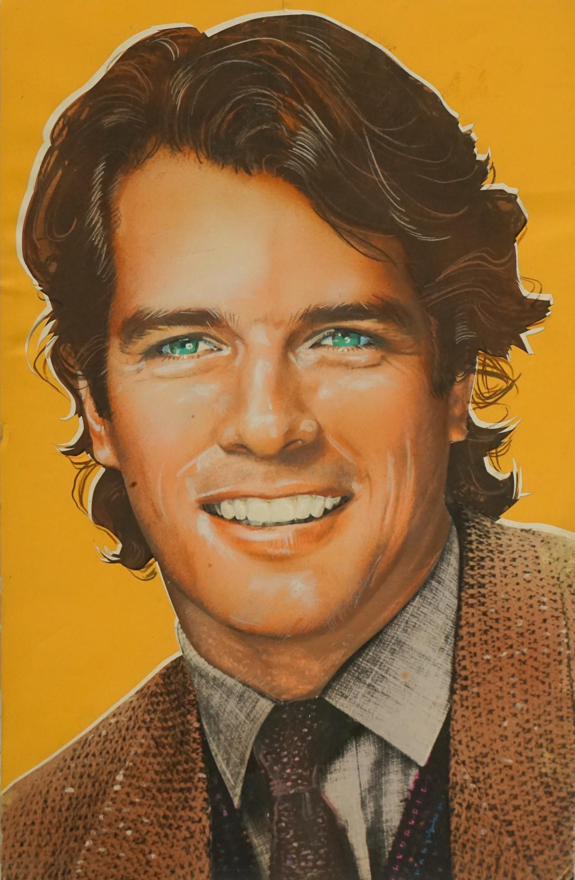 Richard Bernstein Portrait Painting - Pop Art portrait of Actor Klinton Spilsbury for Andy Warhol’s Interview Magazine