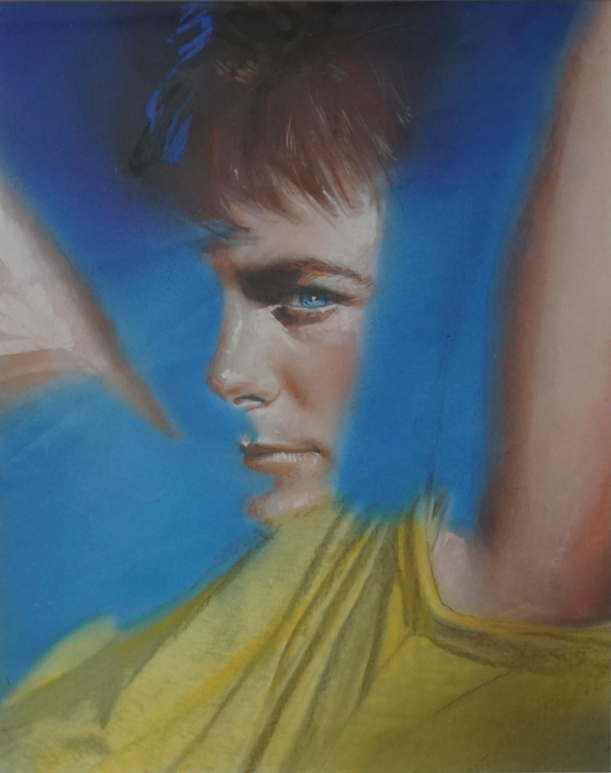 Richard Bernstein Portrait Painting - Pop Art portrait of Actor Michael J. Fox for Andy Warhol’s Interview Magazine