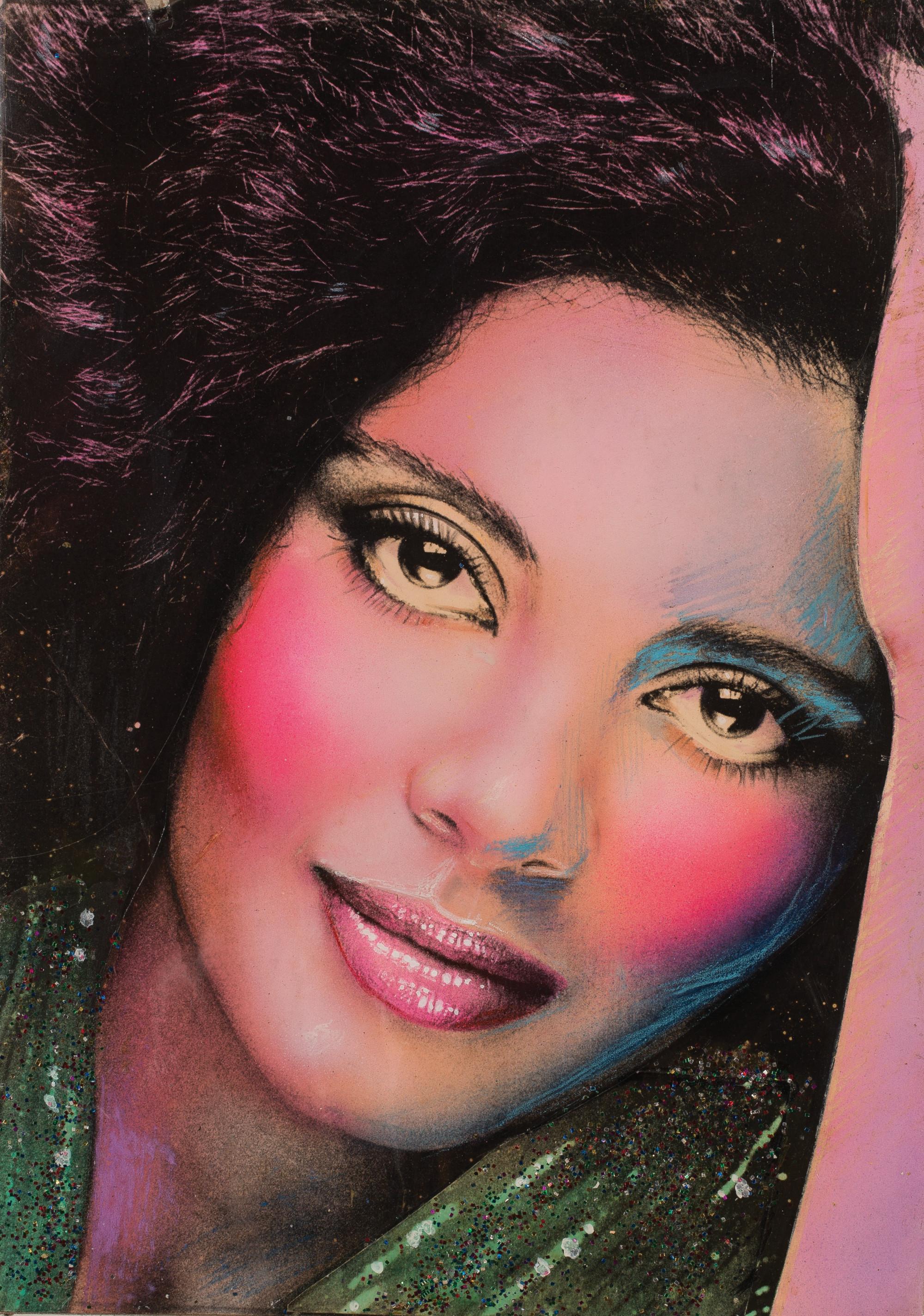 Richard Bernstein Portrait Painting - Pop Art portrait of Actress Diahnne Abbott for Andy Warhol’s Interview Magazine