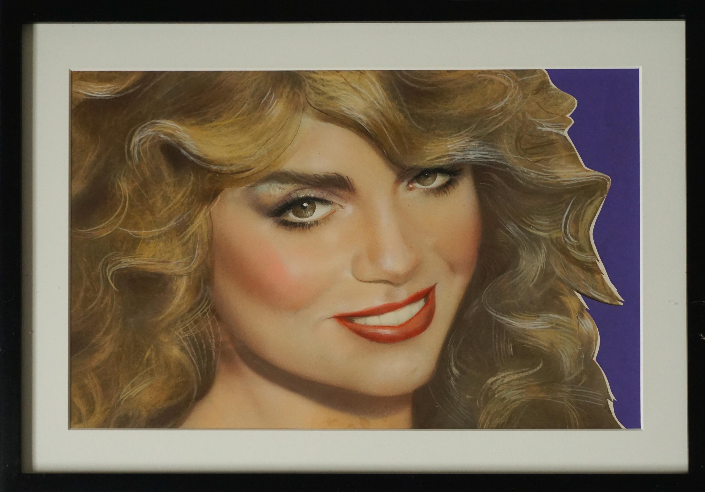 Pop Art portrait of Actress Dyan Cannon for Andy Warhol’s Interview Magazine - Painting by Richard Bernstein