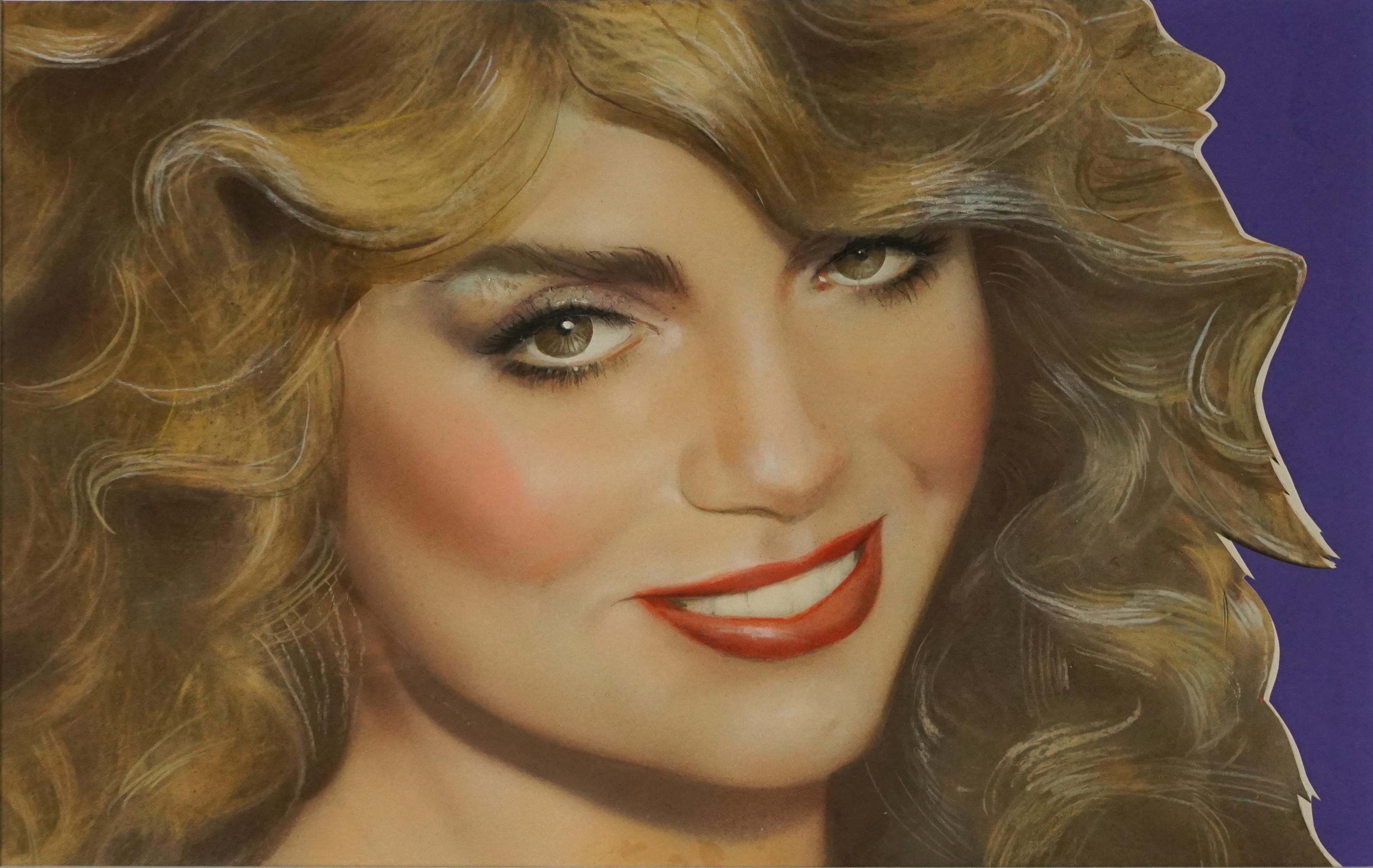 Richard Bernstein Portrait Painting - Pop Art portrait of Actress Dyan Cannon for Andy Warhol’s Interview Magazine