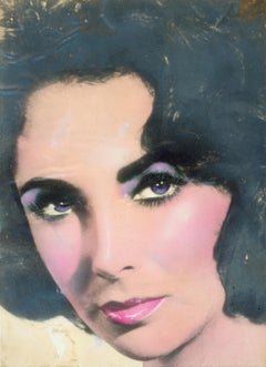 Portrait Pop Art de l'actrice Elizabeth Taylor pour le magazine Interview de Warhols