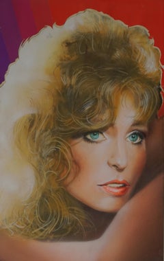 Pop Art portrait of Actress Farrah Fawcett for Andy Warhol’s Interview Magazine