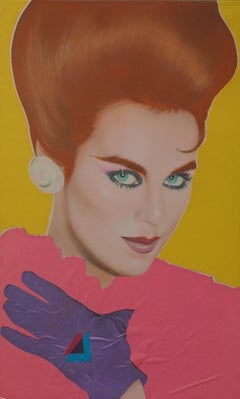 Pop Art portrait of Actress Maura Moynihan for Andy Warhol’s Interview Magazine