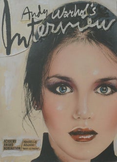 Portrait Pop Art de l'actrice/interprète Isabelle Adjani pour le magazine Interview