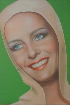 Pop Art portrait of Model Twiggy for Andy Warhol’s Interview Magazine