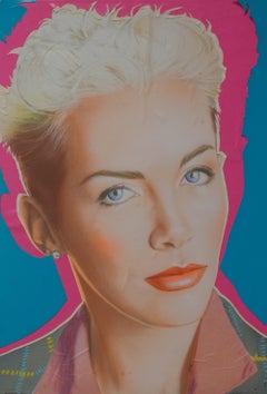 Pop Art portrait of Singer Annie Lennox for Andy Warhol’s Interview Magazine