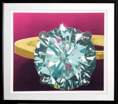 Diamant, Pop-Art-Seidendruck von Richard Bernstein