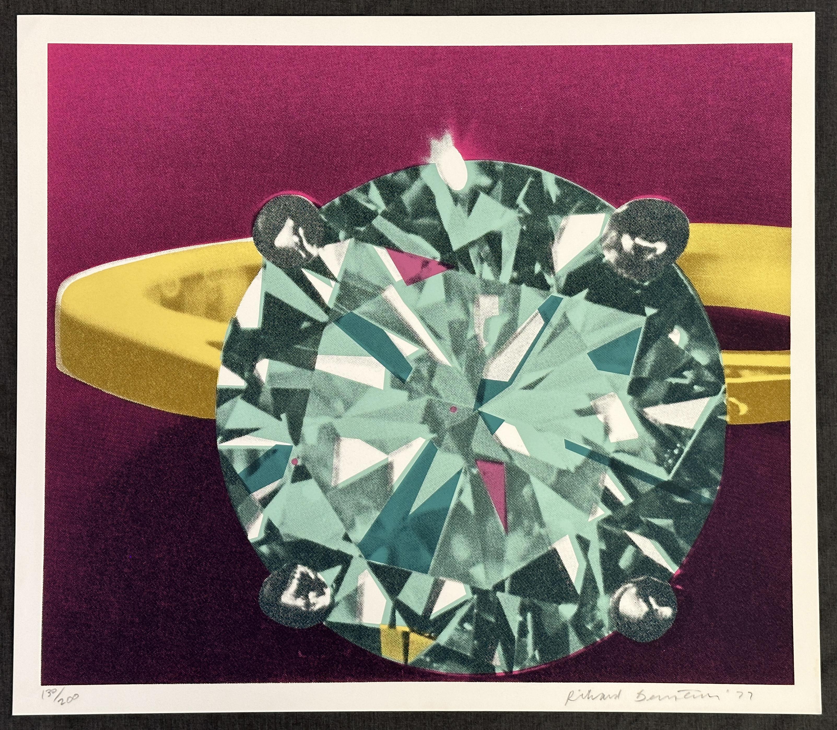 Richard Bernstein
Diamond Ring - 1977
Print - Silkscreen on Heavy Paper
Paper : 30'' x 26'' inches
image size : 28