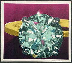 Anillo de diamantes 1977 Serigrafía firmada de edición limitada