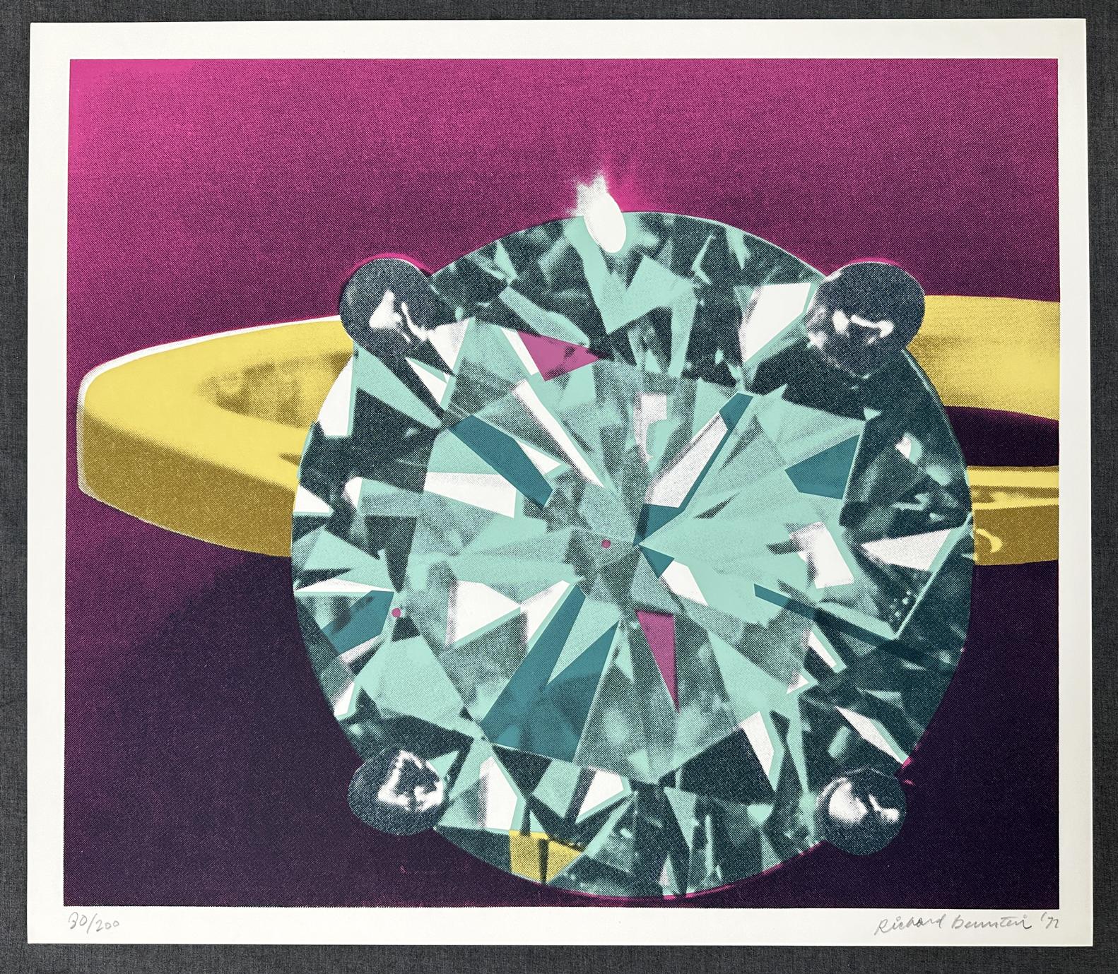 Anillo de diamantes 1977 Serigrafía firmada de edición limitada - Print Arte pop de Richard Bernstein