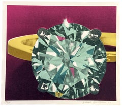 Vintage Diamond Ring 1977 Signed Limited Edition Screen Print