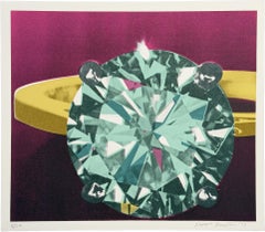 Anillo de diamantes 1977 Serigrafía firmada de edición limitada