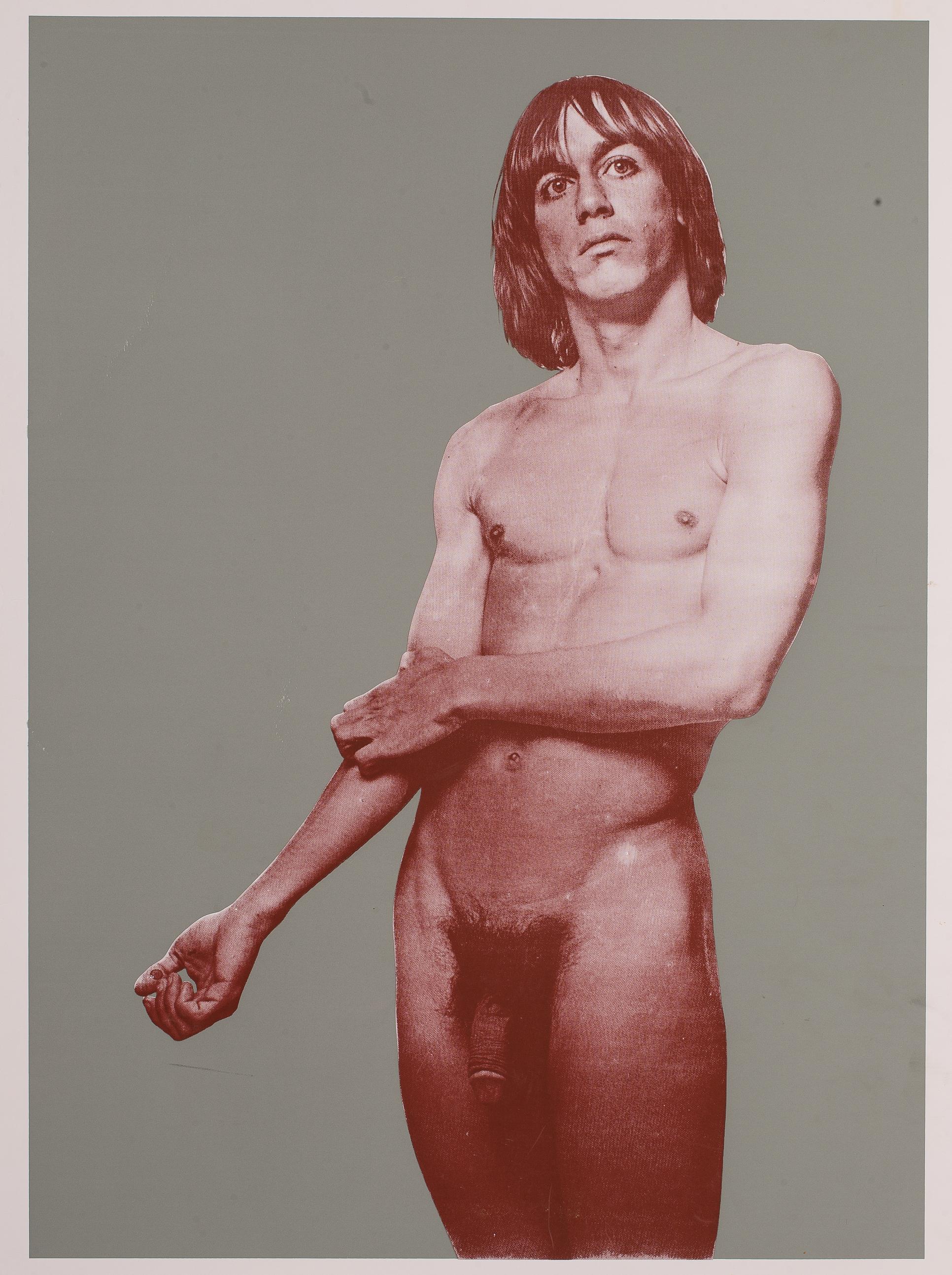 Iggy Pop II portrait, silkscreen print used for Brooklyn Museum exhibition 2016 - Print by Richard Bernstein
