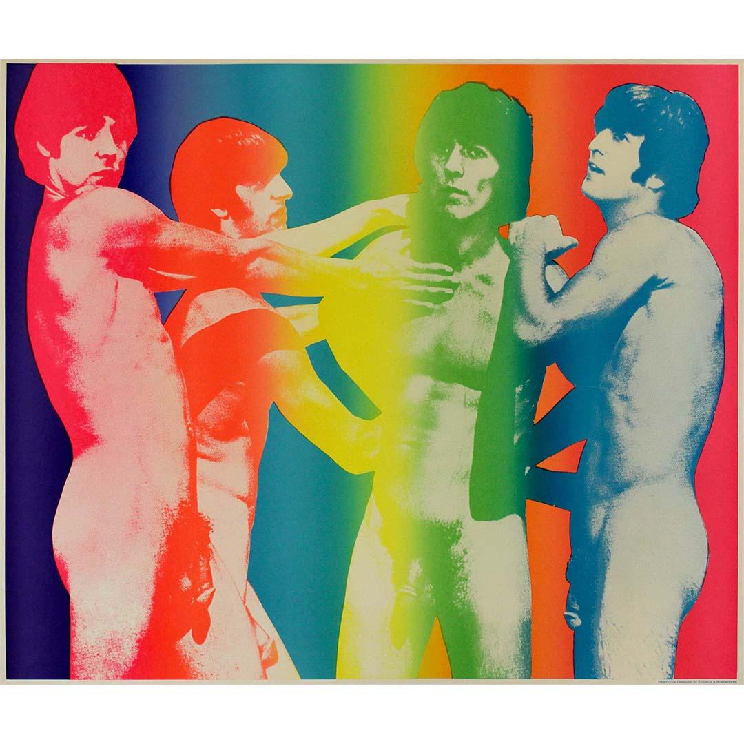 Originalplakat von Richard Bernstein aus dem Jahr 1968 mit dem Akt der Beatles – Pop Art
