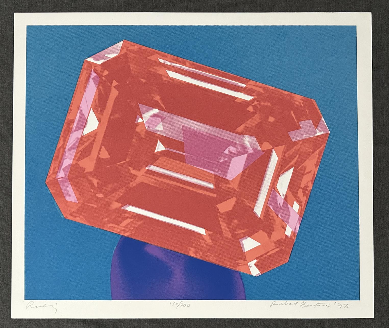 Ruby 1978 Signierter Siebdruck in limitierter Auflage – Print von Richard Bernstein