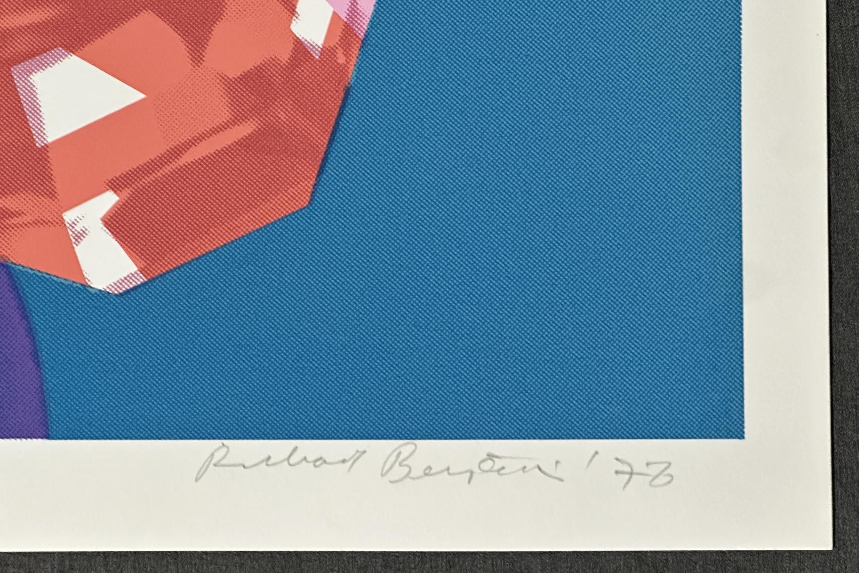 Richard Bernstein
Rubin - 1978
Druck - Siebdruck auf schwerem Papier
Papier: 30'' x 26'' Zoll
Bildgröße: 28