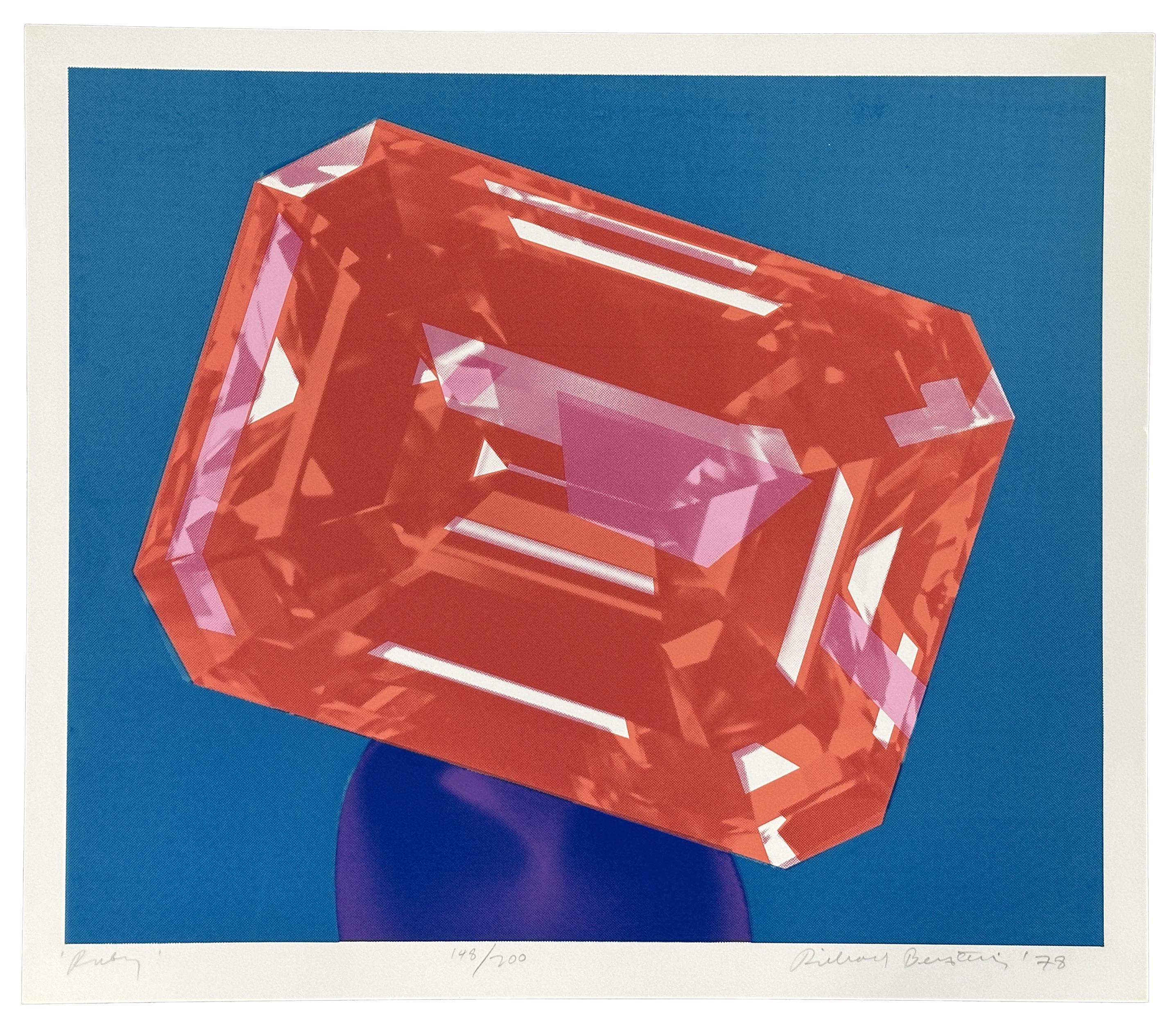 Richard Bernstein Still-Life Print – Ruby 1978 Signierter Siebdruck in limitierter Auflage