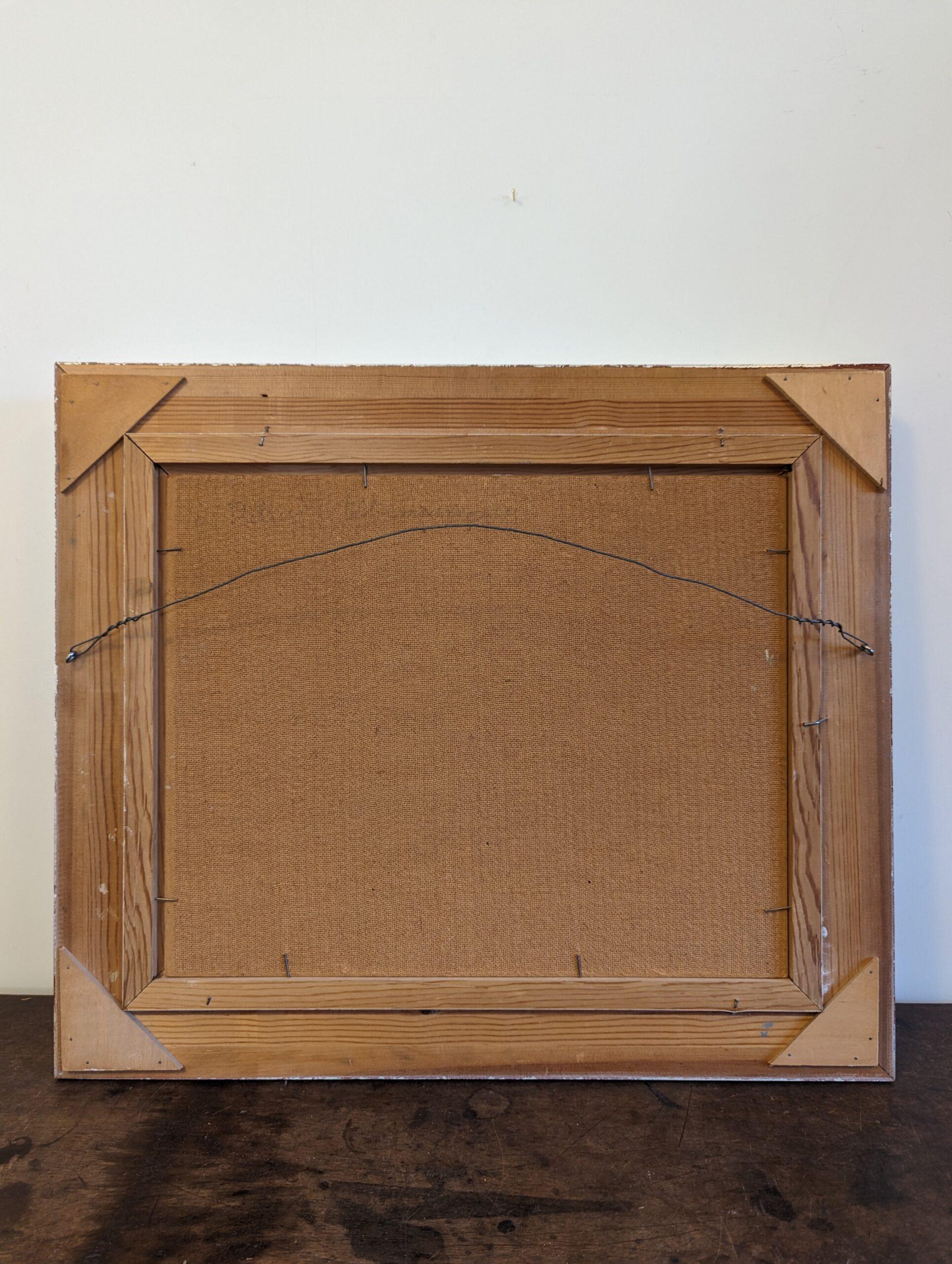 Pittura ad olio costiera svedese d'epoca della metà del secolo con cornice - Lato sinistro 10