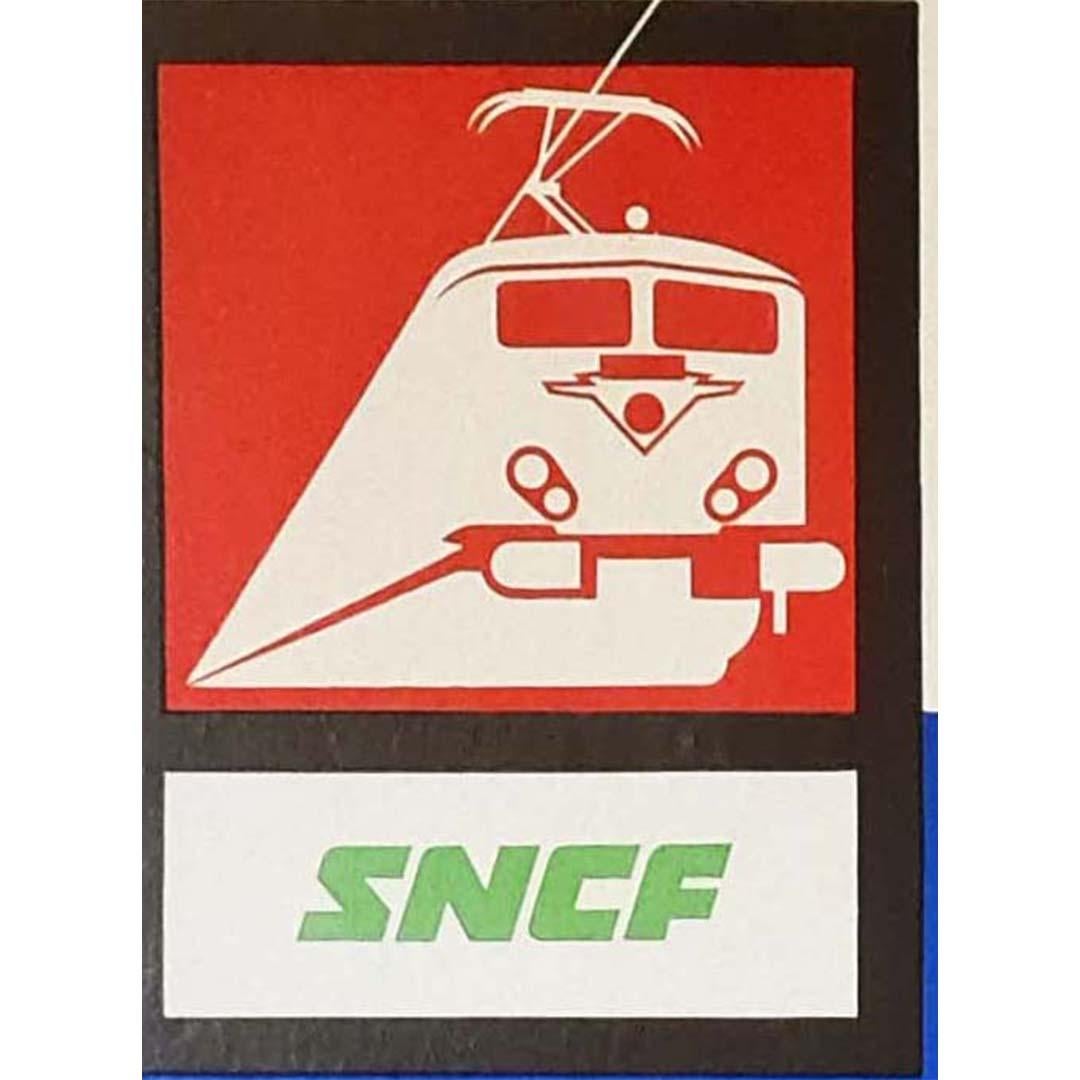 1965 Original poster by Richard Blin for the SNCF winter sports in France For Sale 2