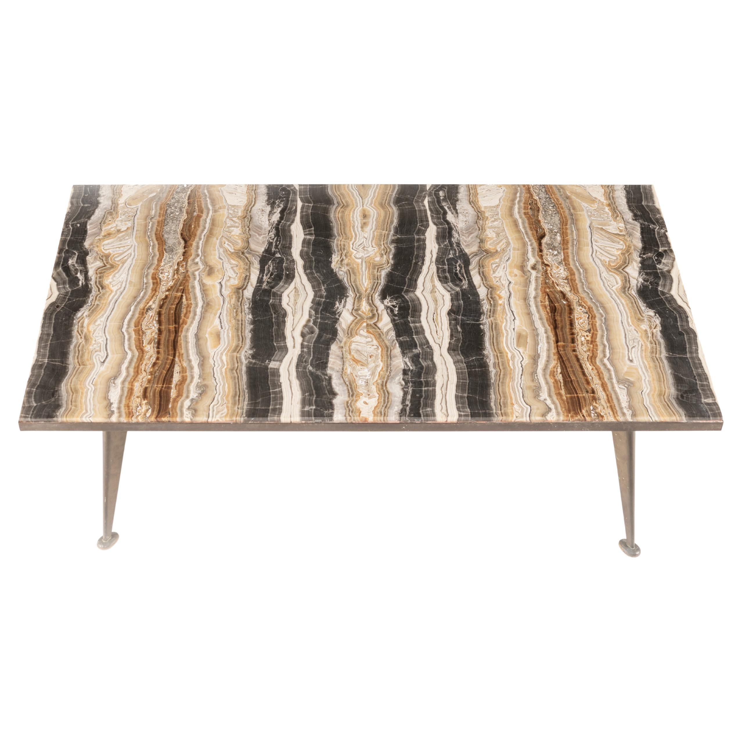 Richard Blow for Montici Onyx Coffee Table For Sale