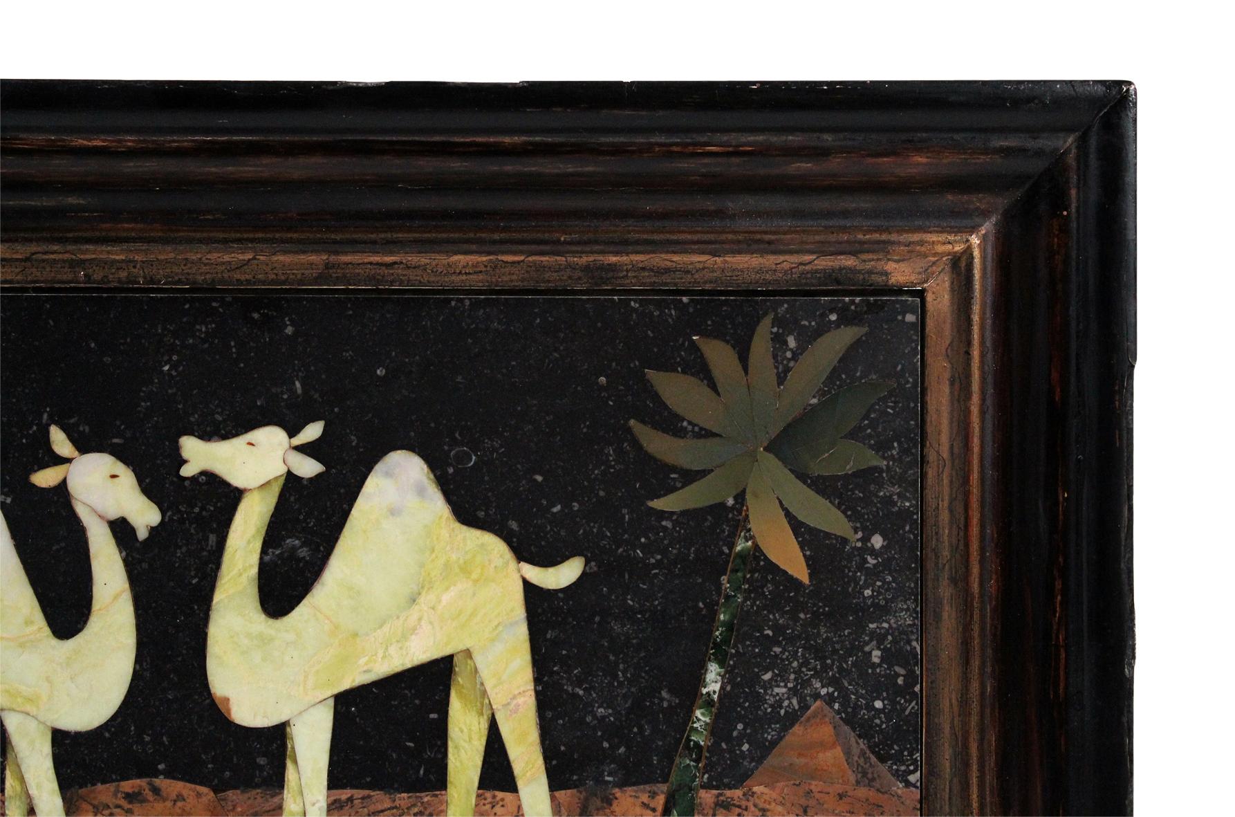 Rare large pietra dure designed by Richard Blow executed in exotic hard stones and marbles for his studio in Montici Italy. Signed with makers cipher, circa 1966


During the 1950s-1960s American painter Richard Blow brought a unique perspective