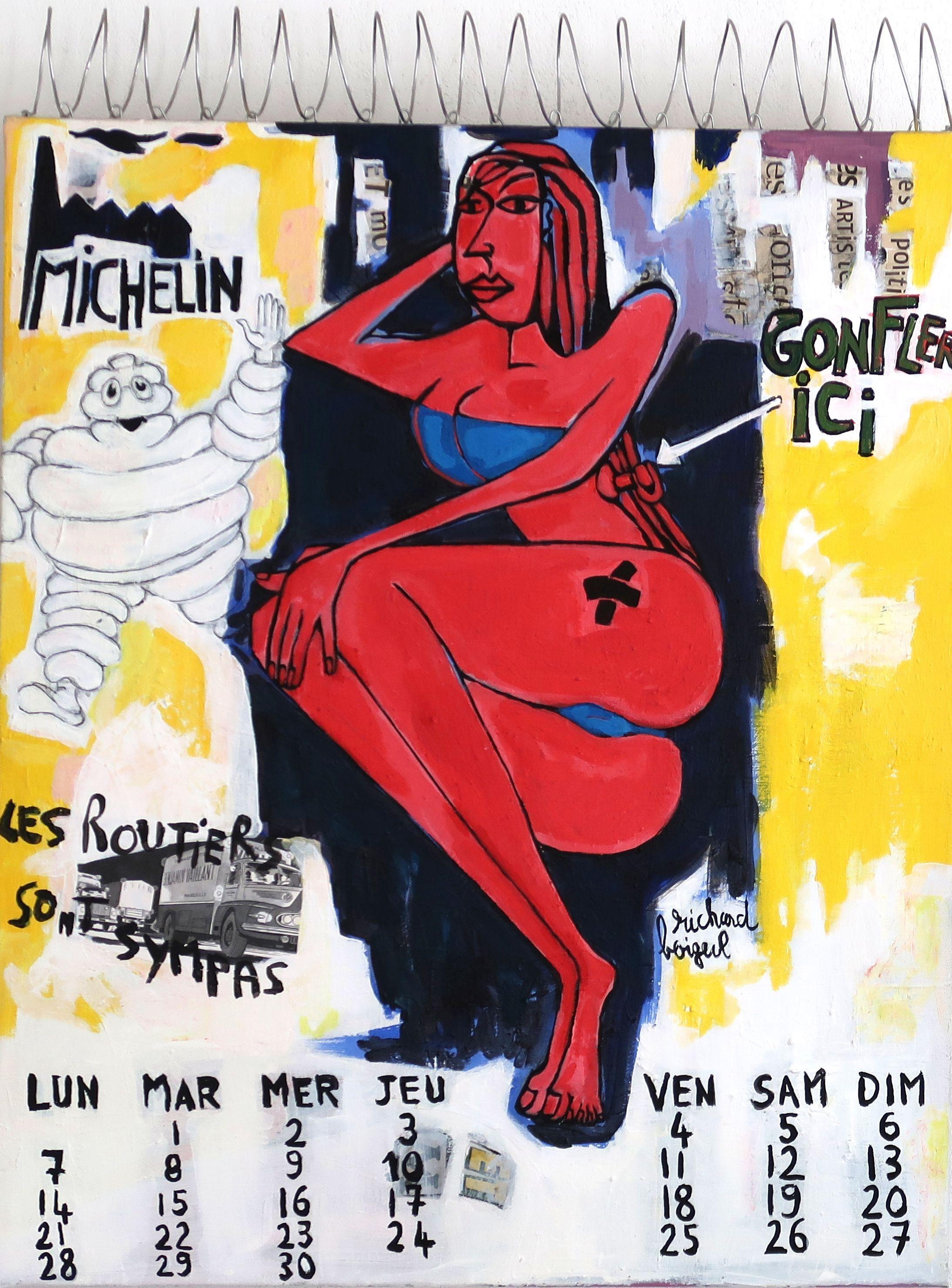 Acrylic & accessories on canvas

Richard Boigeol is a French artist born in 1959 who lives & works in Marseille, France. Since childhood, it is with papers for drawing that Richard Boigeol expresses himself best. He shapes his own world by feeding