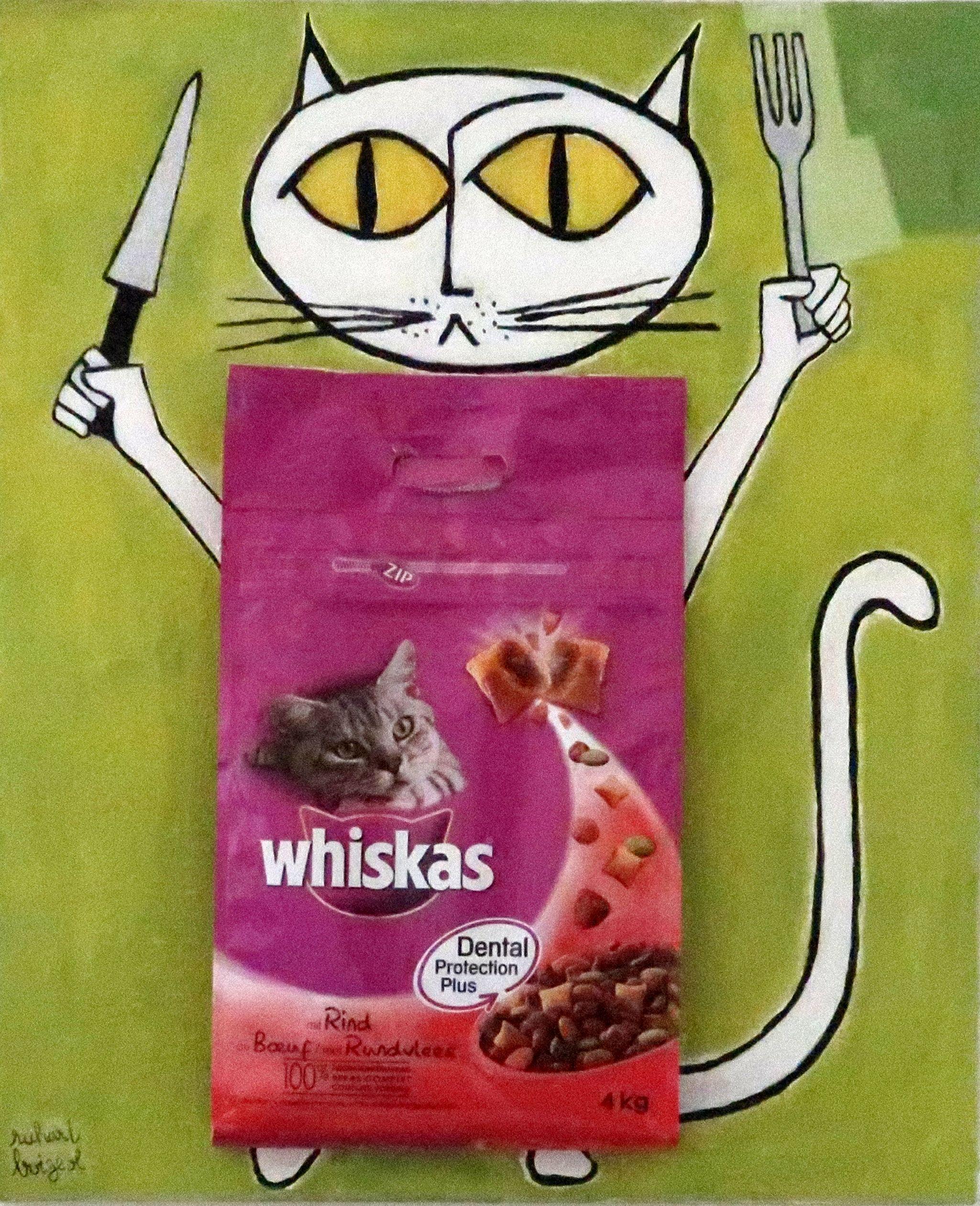 French Contemporary Art Richard Boigeol - Le Chat Gourmet For Sale 1