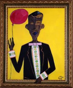 Figurative Gemälde auf Pappkarton