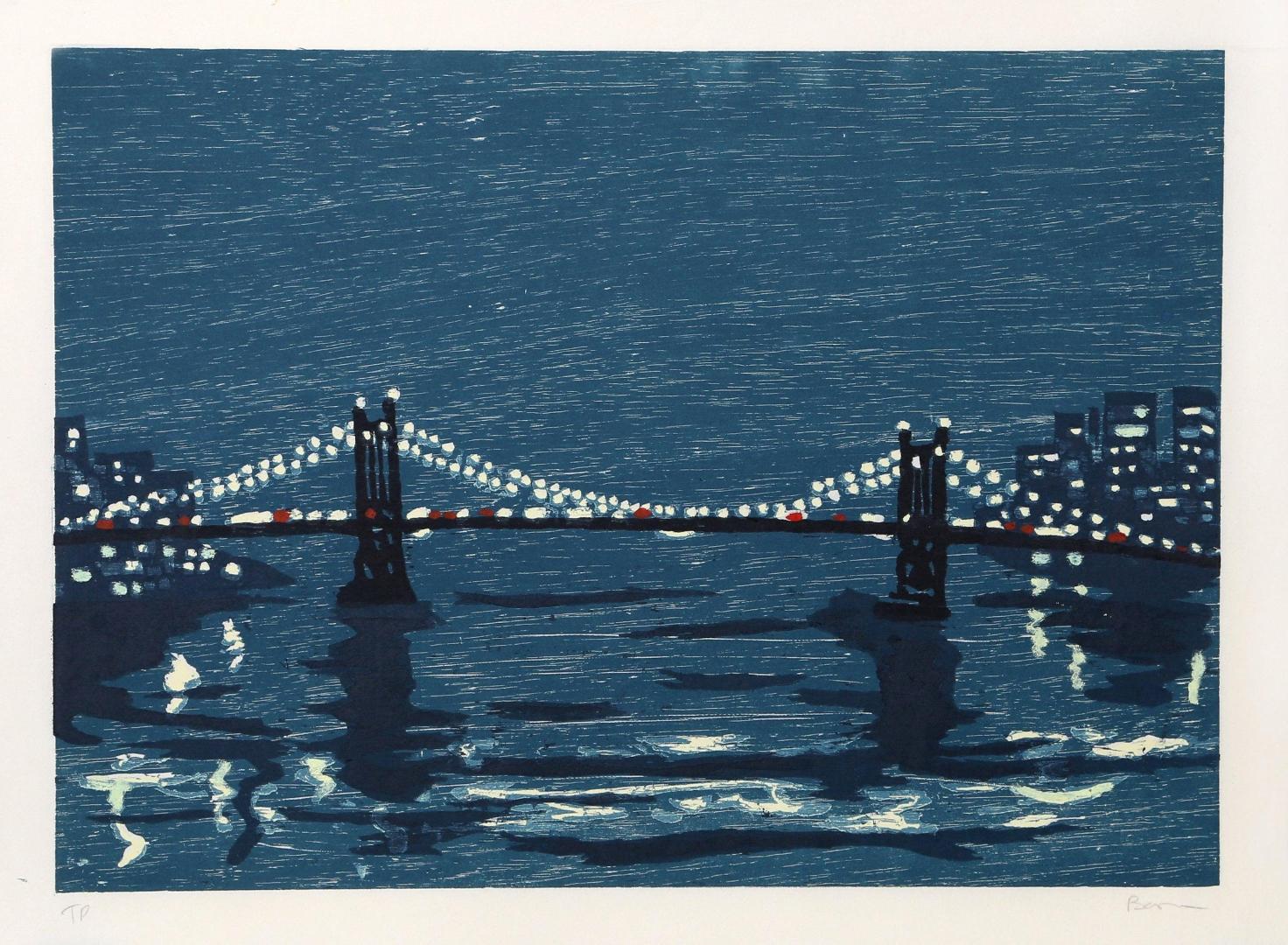 Richard Bosman Figurative Print - Bridges I