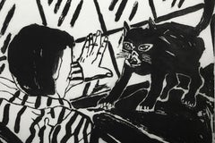 Revenge of the Cat, Pop-Art-Radierung von Richard Bosman